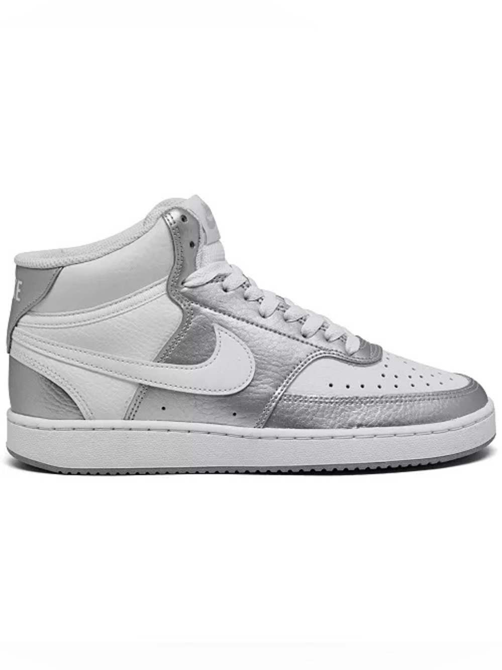 NWT Nike Women’s White & Silver Mid-Top Sneakers